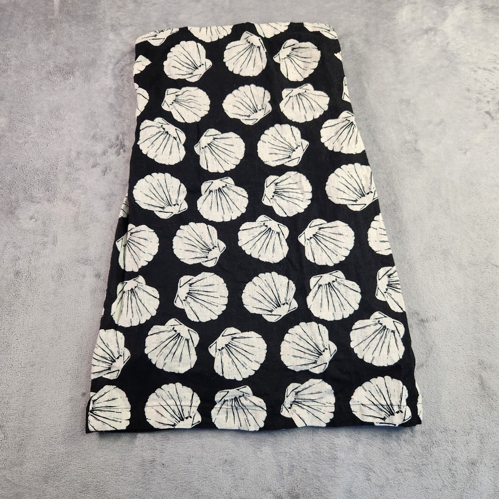 Abercrombie & Fitch Black Shell Print Strapless Romper Dress Skort XS Shorts
